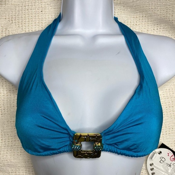 Beach Bunny Triple Crown Halter Bikini Top NWT - Picture 2 of 6
